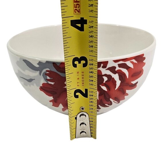 Nanette Lepore Floral Trim Porcelain 5.5" Cereal Soup Salad Bowls – Set of 4 - Picture 6 of 16